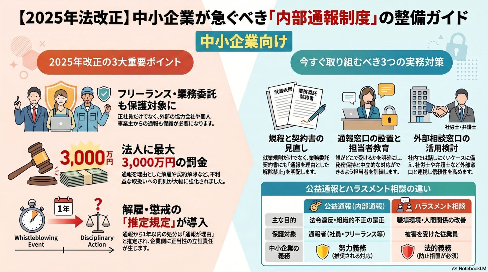 【2025年対応】中小企業が整備すべき「内部通報制度」とは？フリーランス保護の法改正で変わる実務ポイント