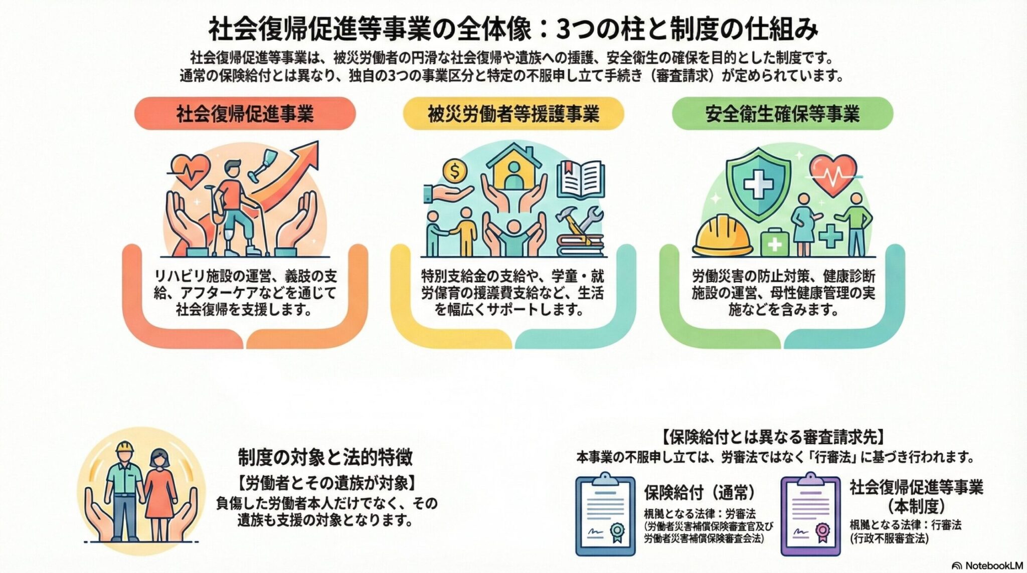 労災保険の社会復帰促進等事業｜3つの事業内容と特徴を解説