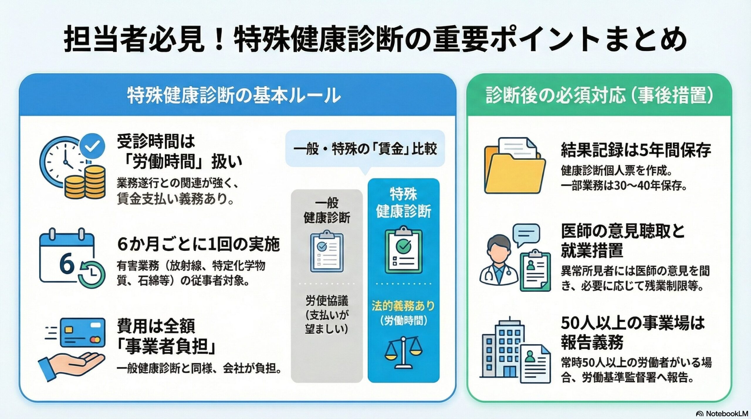 労働安全衛生法の健康診断②(特殊健康診断・事後措置)｜有害業務従事者への健診と事後措置を解説