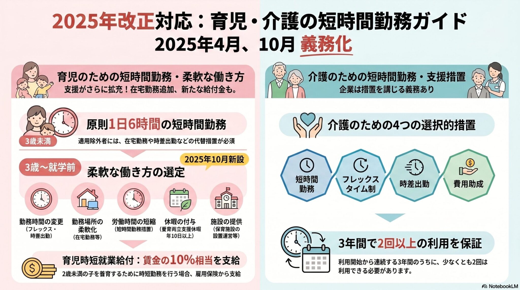 短時間勤務制度・柔軟な働き方を実現するための措置｜2025年改正の最新内容を解説