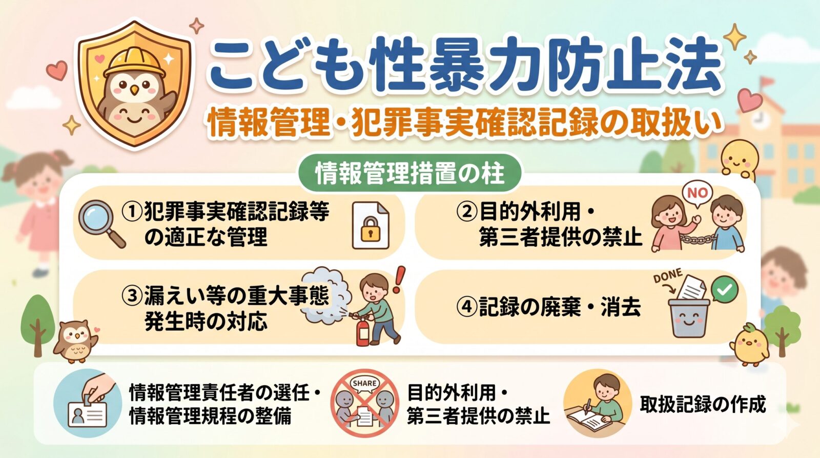 こども性暴力防止法｜情報管理措置と犯罪事実確認記録の取扱いを解説