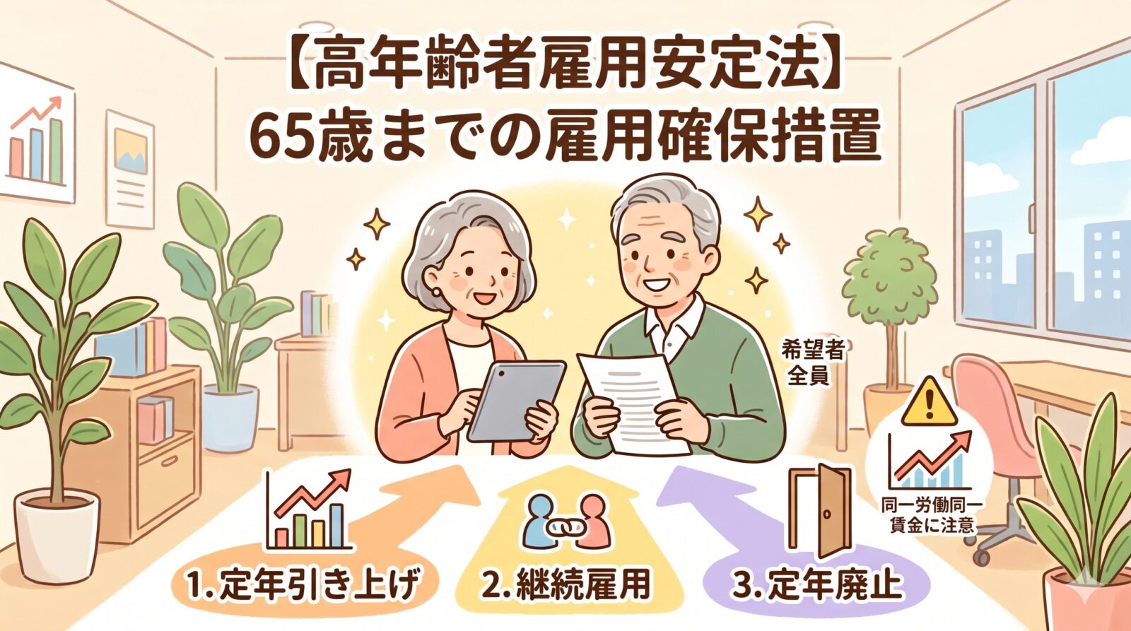高年齢者雇用安定法｜65歳までの雇用確保措置を解説（完全義務化と継続雇用制度）