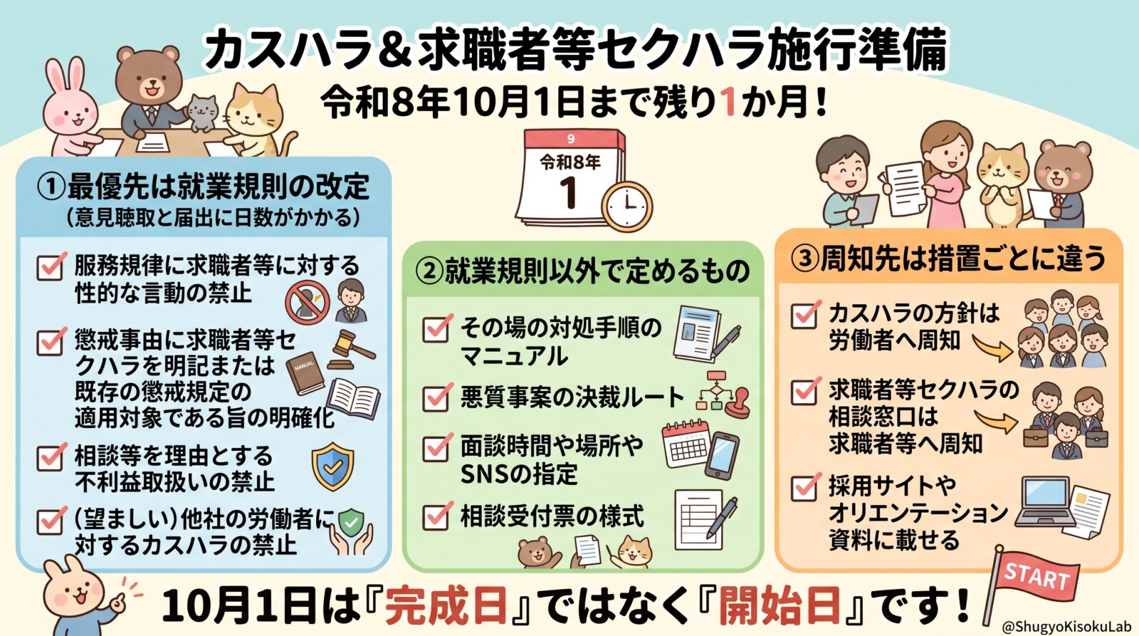 カスハラ・求職者等セクハラの施行準備